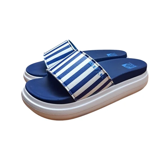 Reef Cushion Bondi Bay Bluestone Slide Sandal Women's Size 9 Beach Boat Summer - Picture 4 of 12